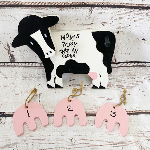 Moms Busy Take An Udder Cow Decor - Picture 1 of 4